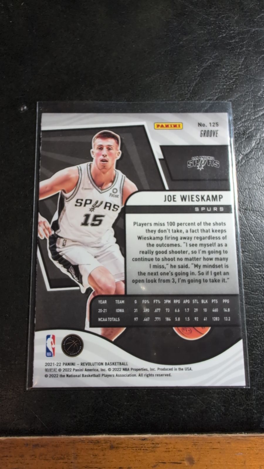 2021 Panini Revolution Joe Wieskamp Groove #125 - Media 2