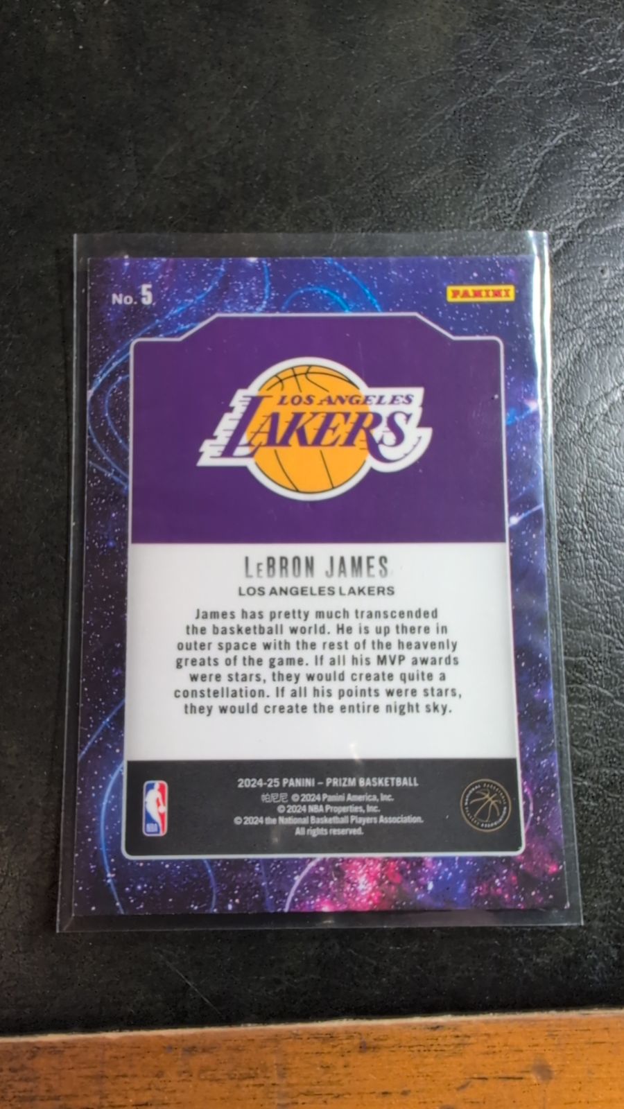 2024 Panini Prizm Deep Space LeBron James #5 - Media 2