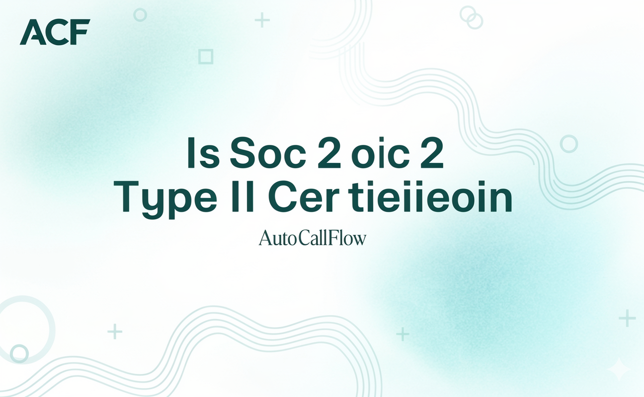 AutoCallFlow Is SOC 2 Type II Certified