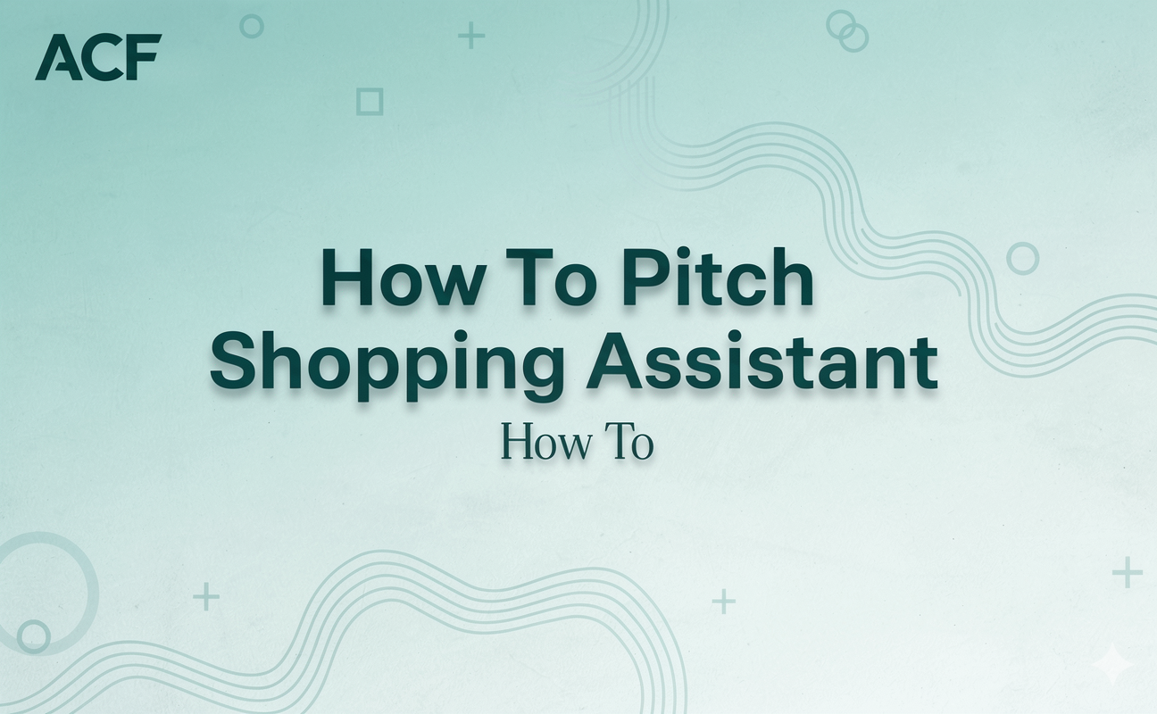 How To Pitch Shopping Assistant