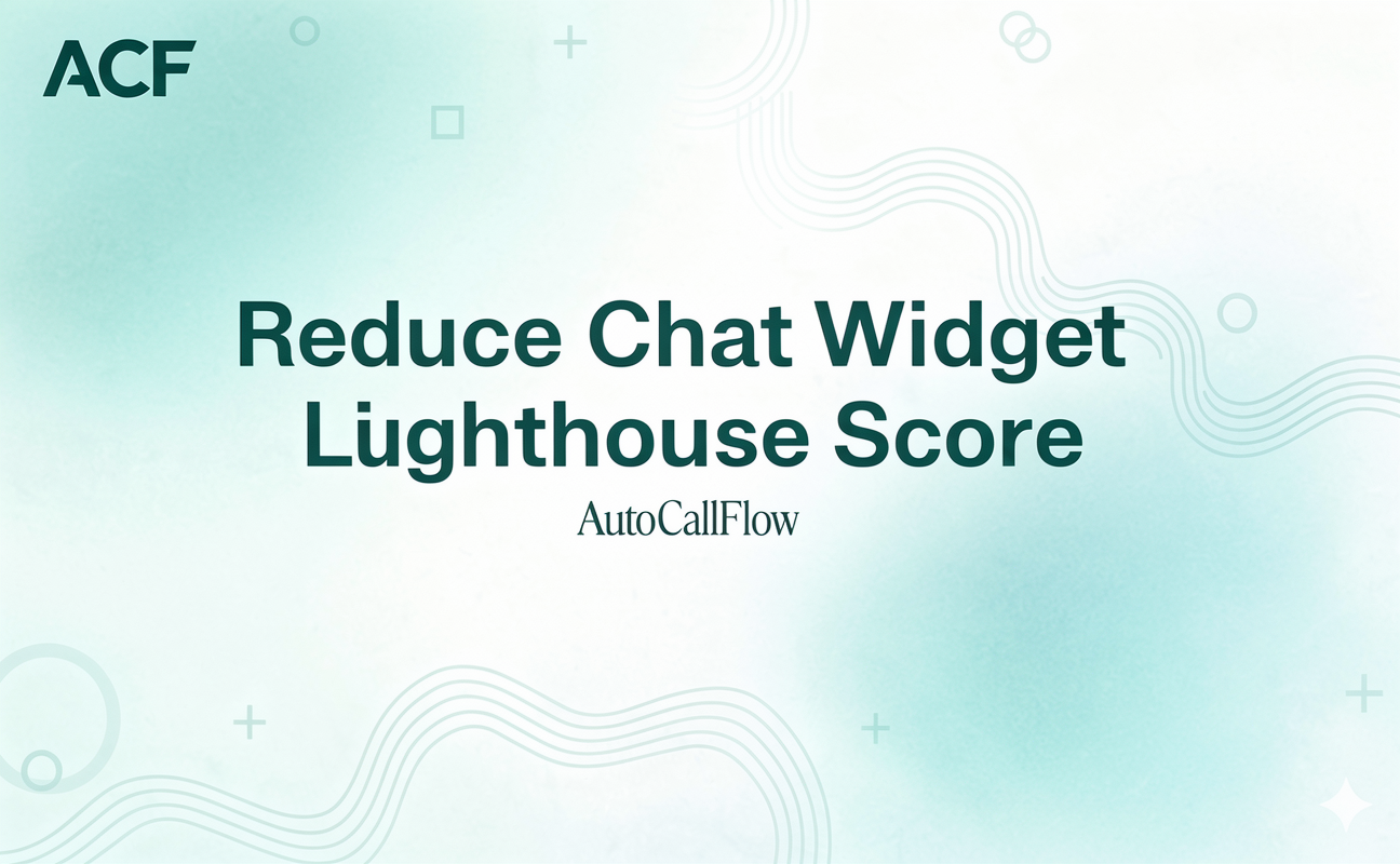 Reduce Chat Widget Lighthouse Score