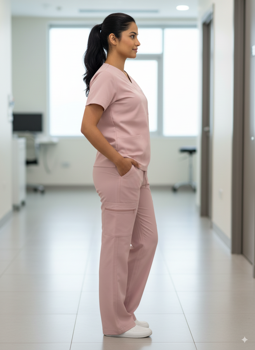 Unisex Coral Scrubs thumbnail 3