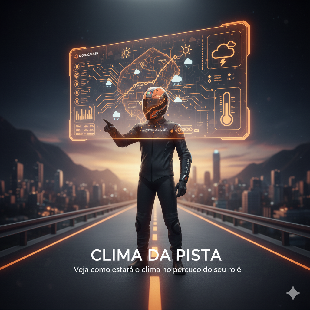 Veja como estará o tempo no seu percurso.