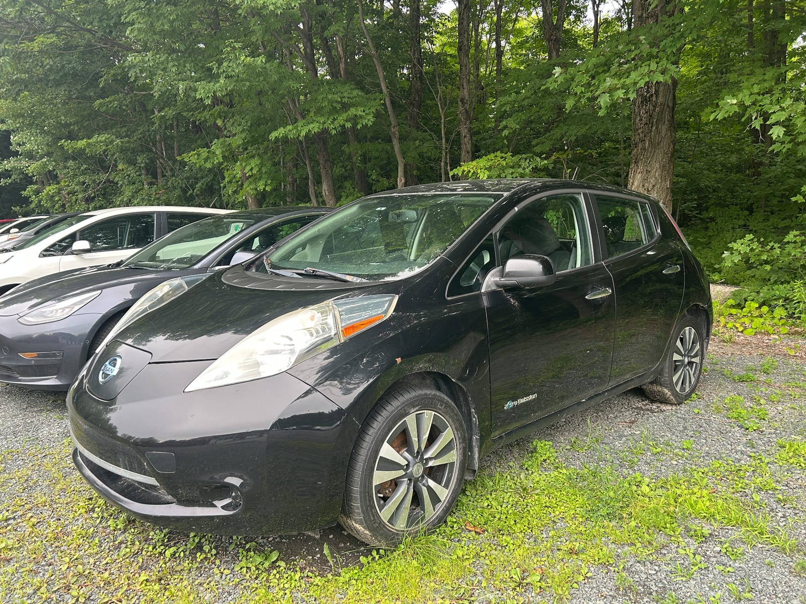2015 Nissan Leaf SV GPS 6.6 kw Recharge 110v/220v et chademo 400v. Vendu pour les pièces.