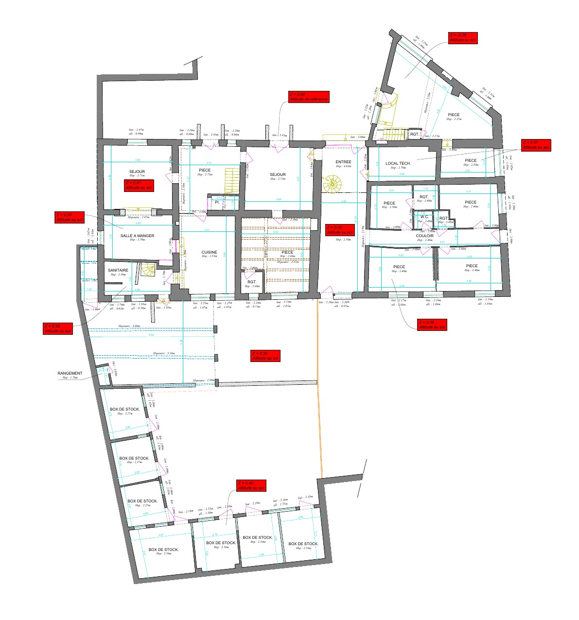 Plan d'intérieur - Relevé as-built