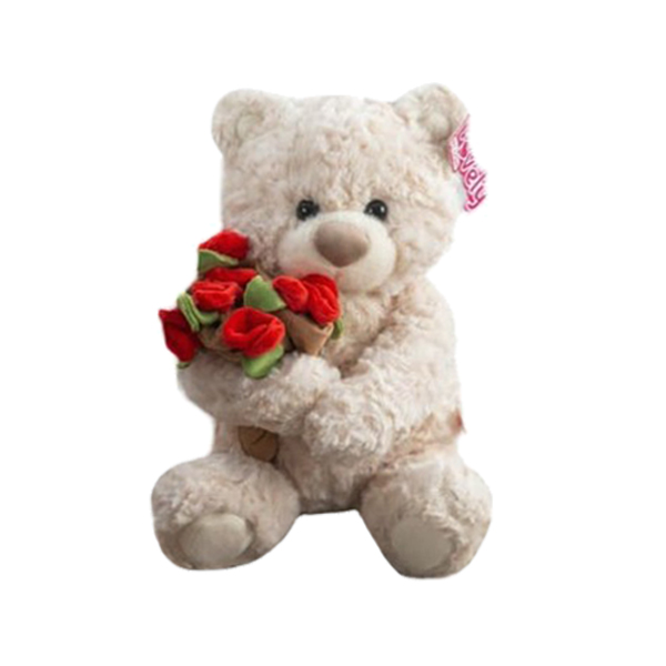 Oso Beige con Flores