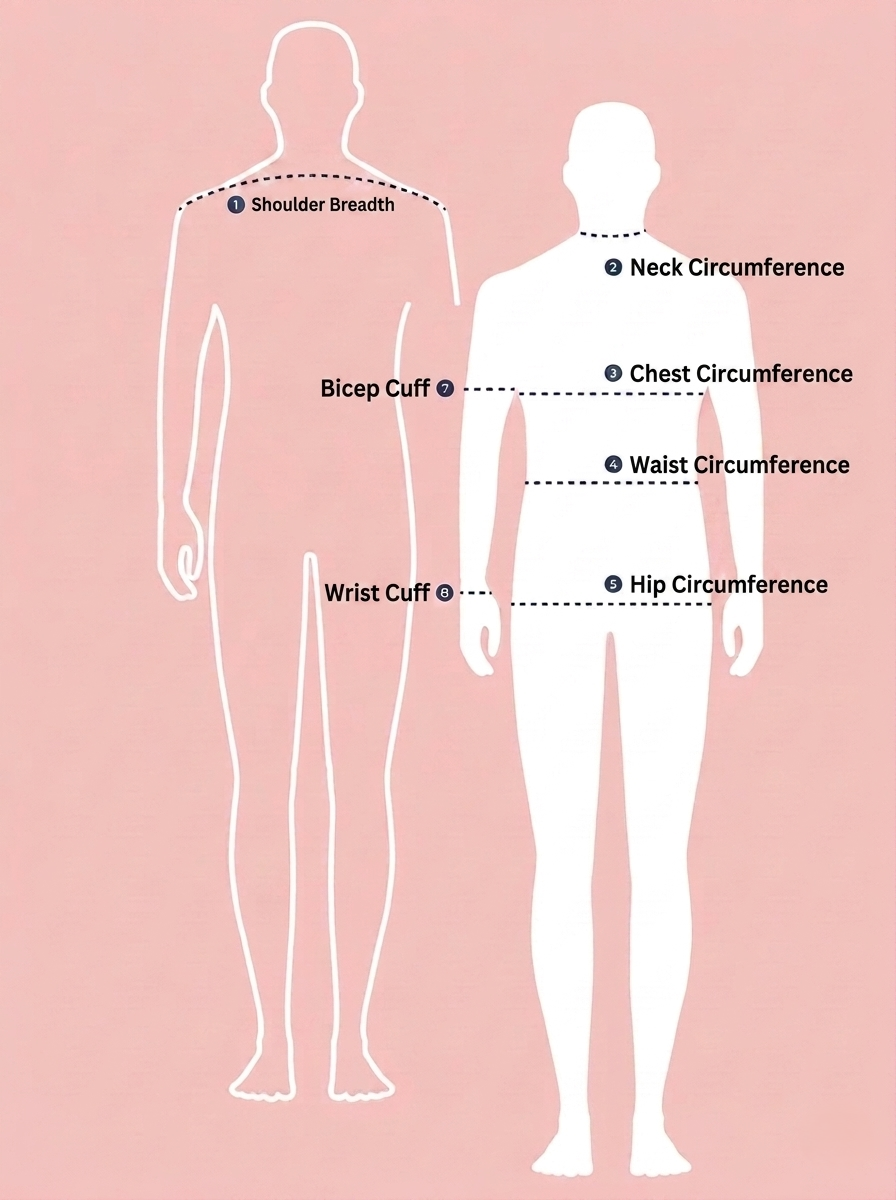 Artisan Body Measurement Visual Guide