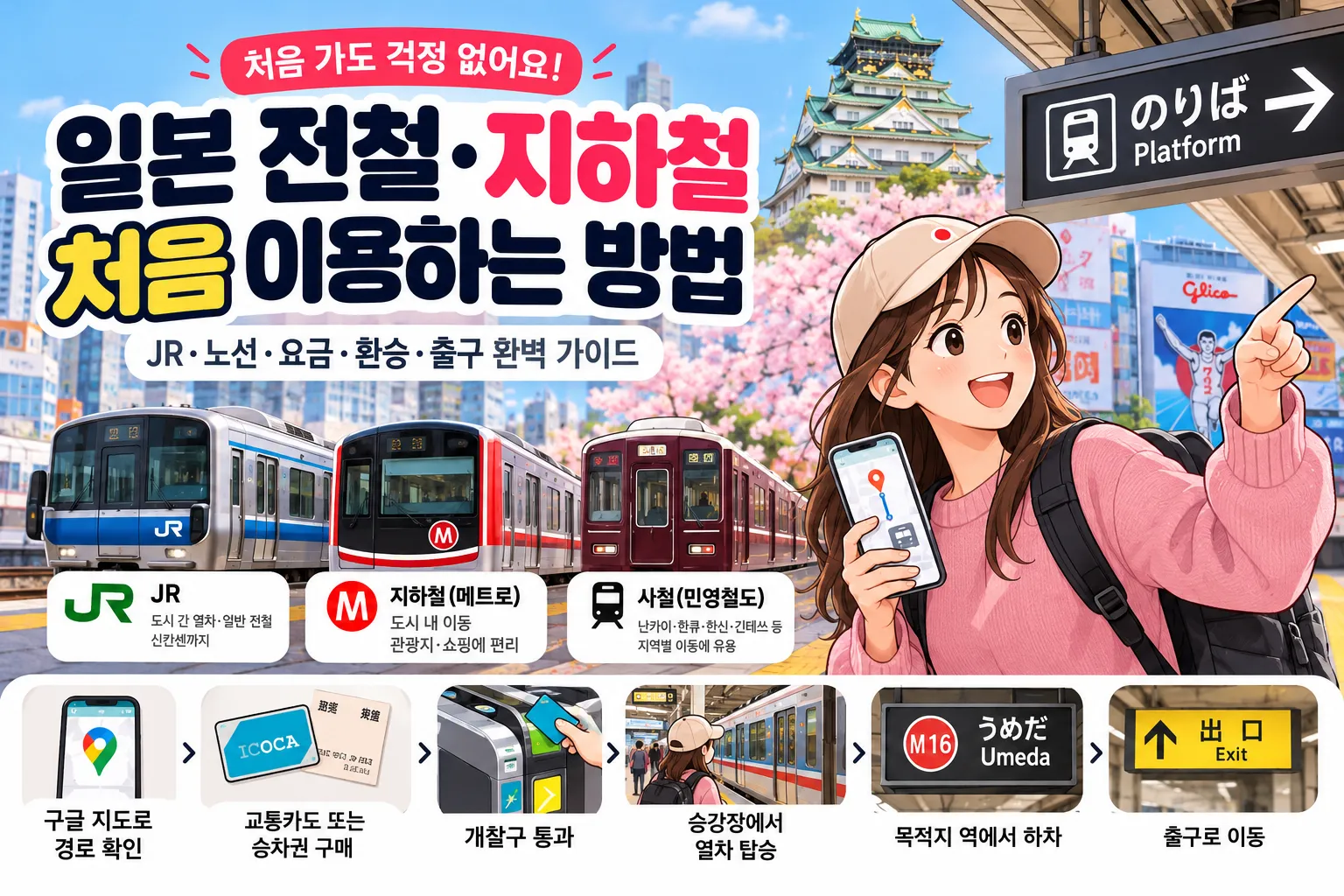 일본 전철·지하철 처음 이용하는 방법 대표 이미지