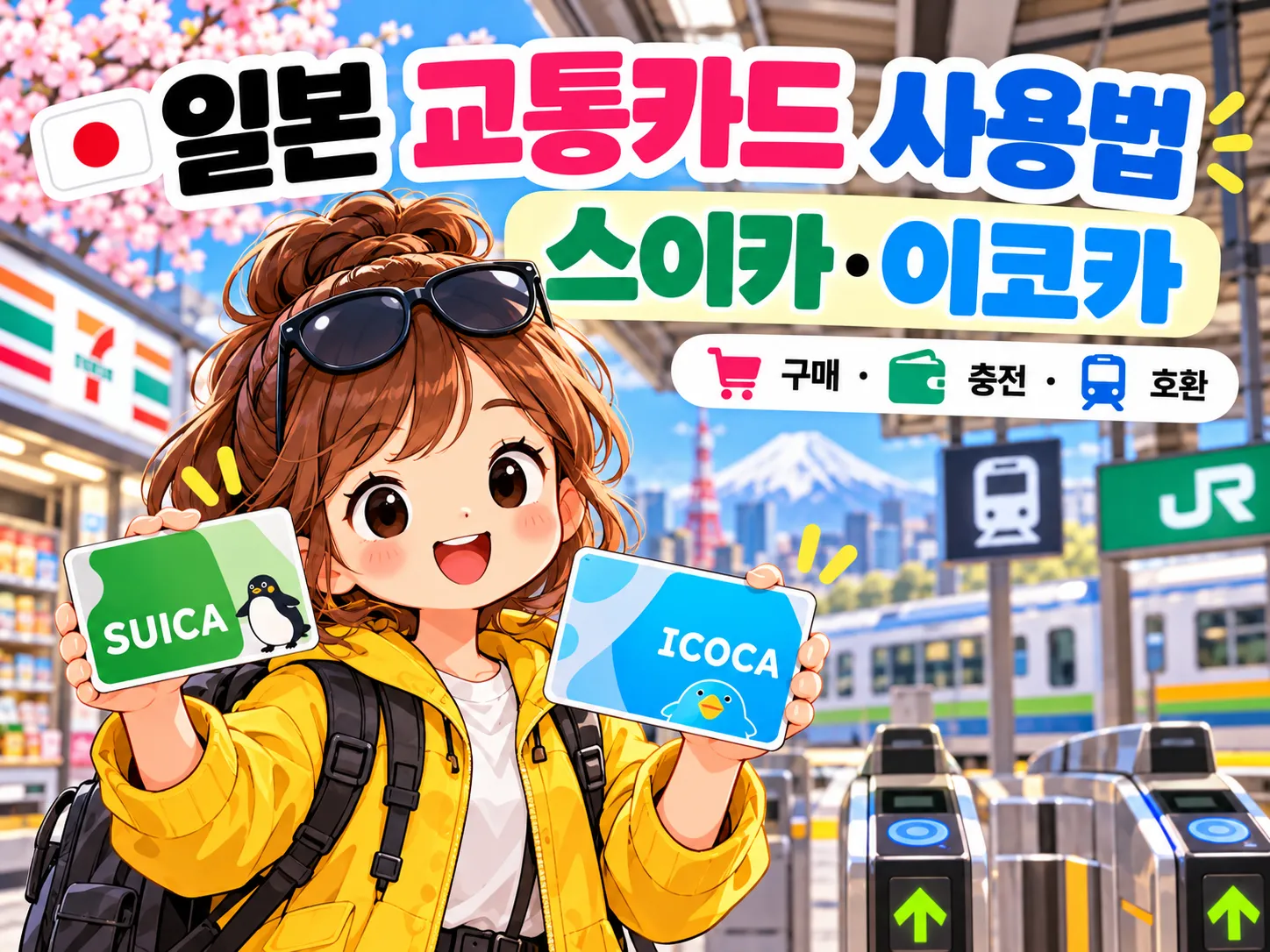 일본 교통카드 사용법｜스이카·이코카 구매·충전·호환 지역 총정리 대표 이미지