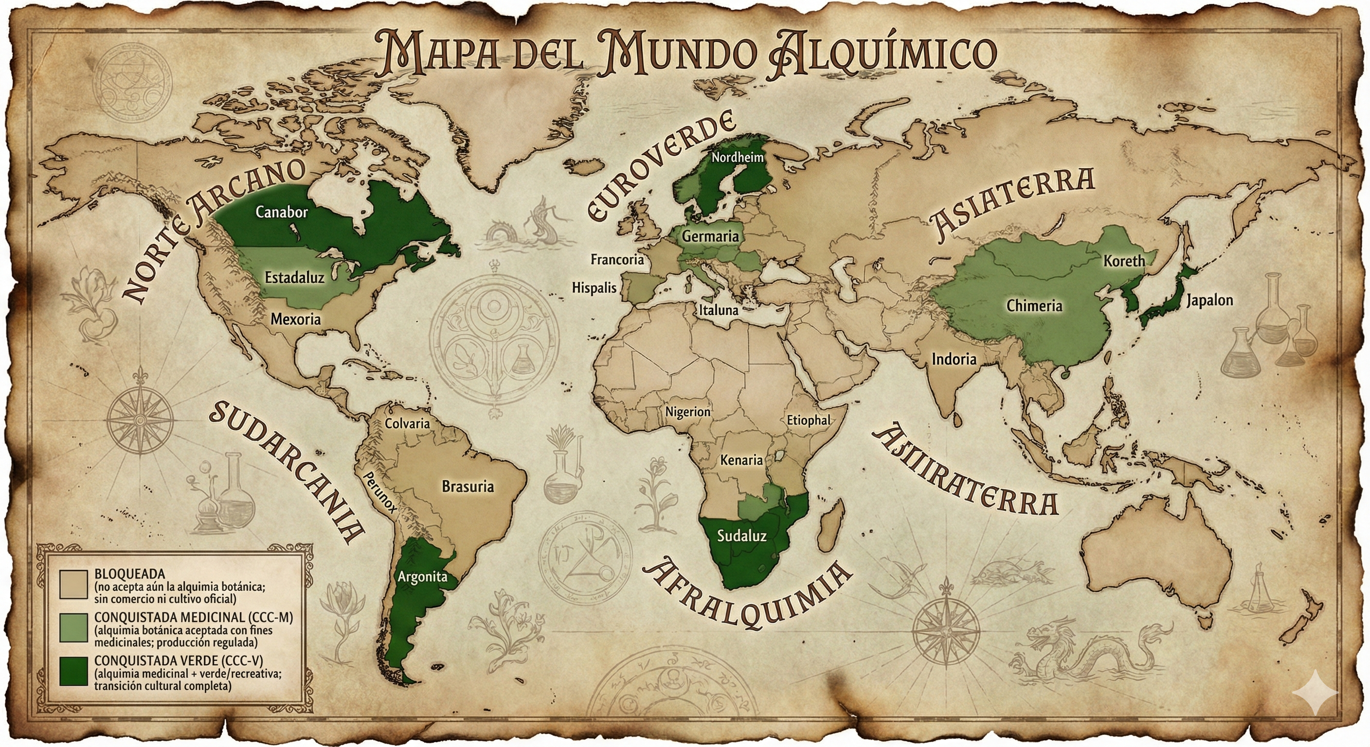 Alchemical World Map
