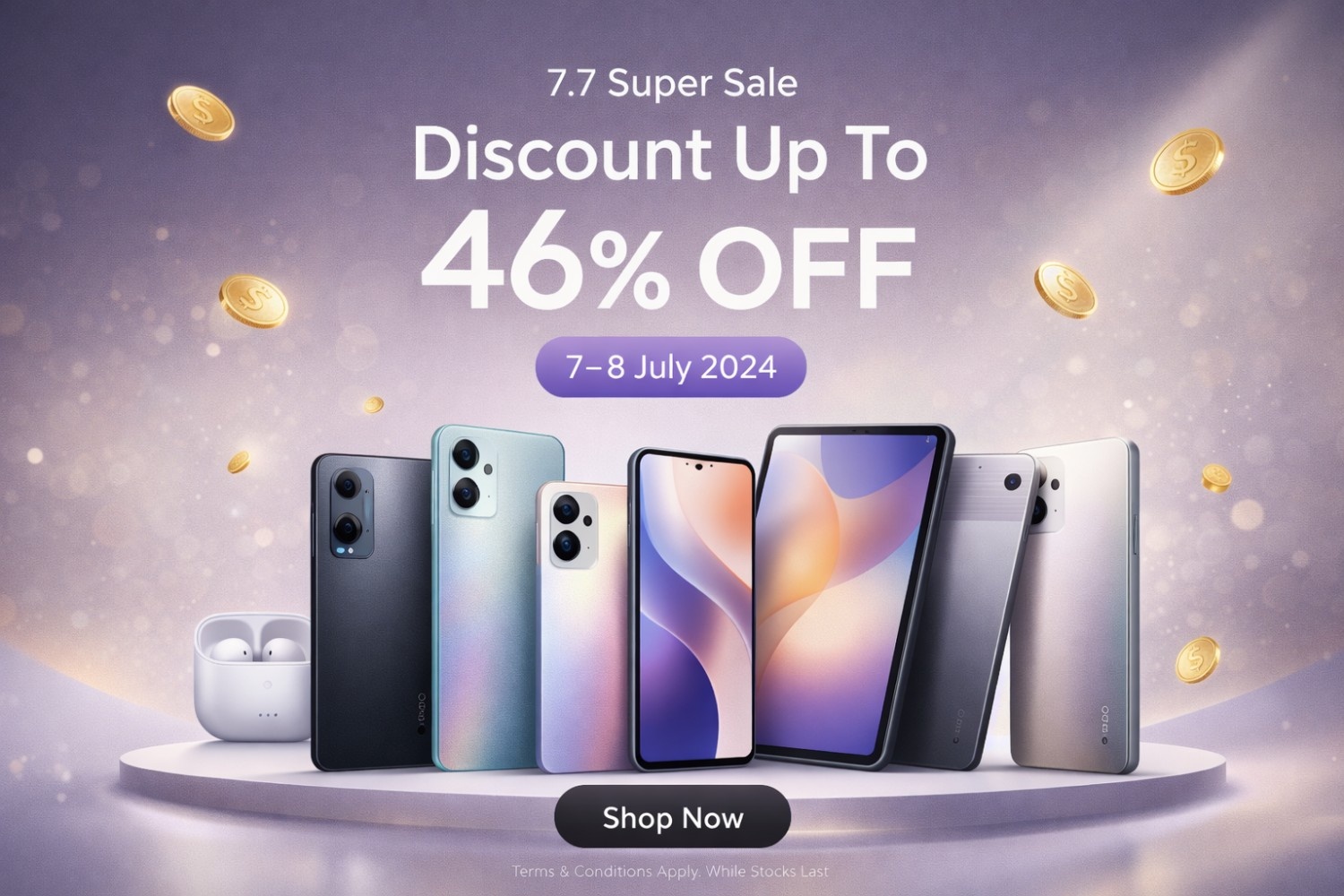 Premium Smartphone and Tech Mega Sale Ecommerce Hero Banner