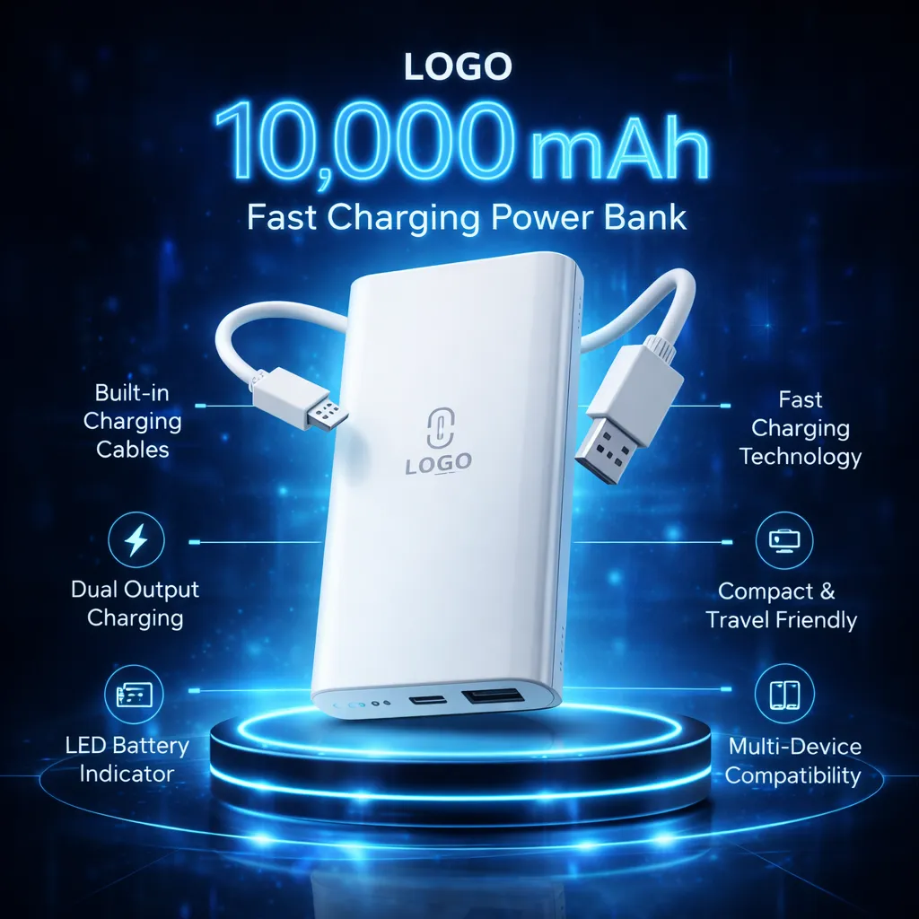 Futuristic Power Bank – Premium Tech Product Poster