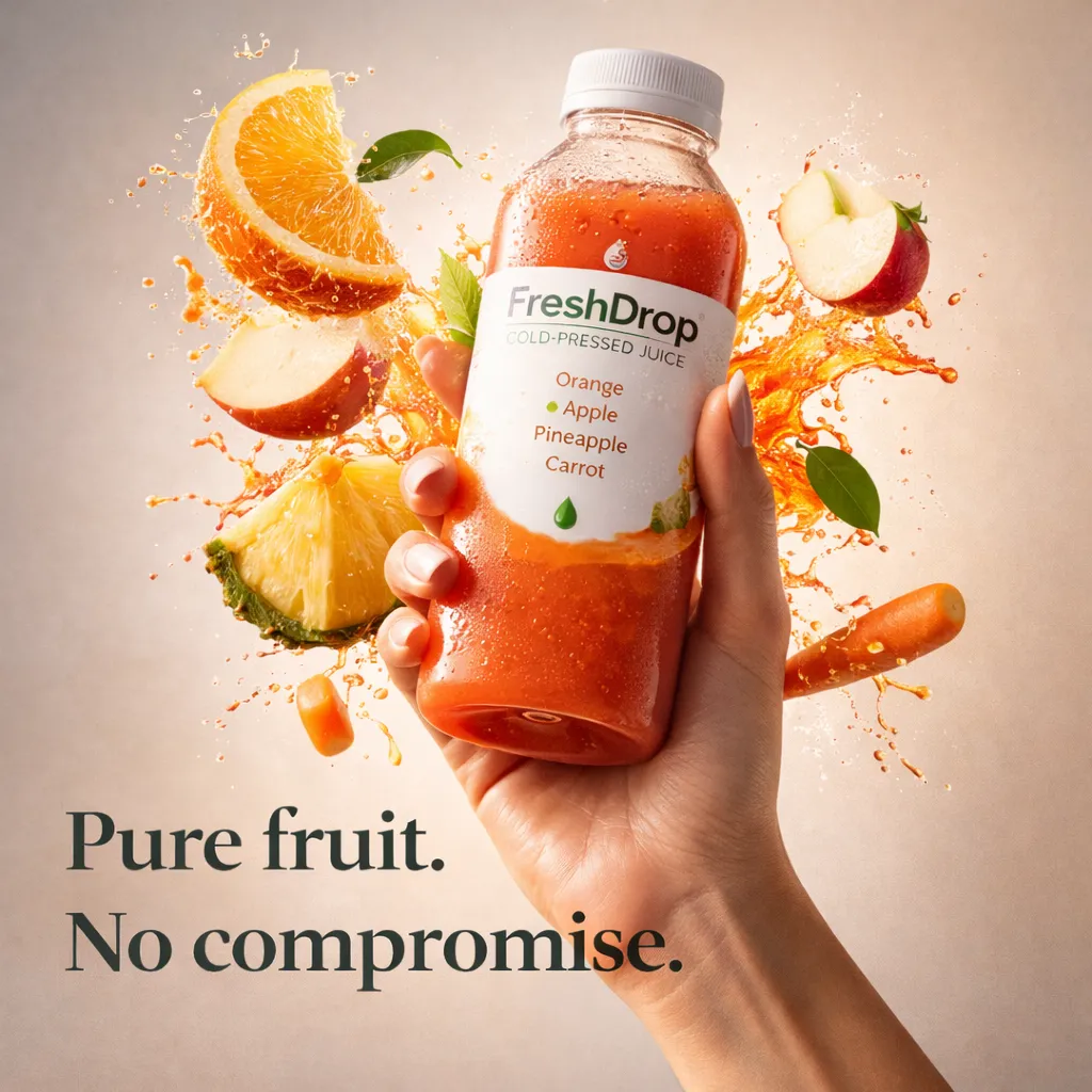 Dynamic Beverage Splash – High-Energy Product Visual