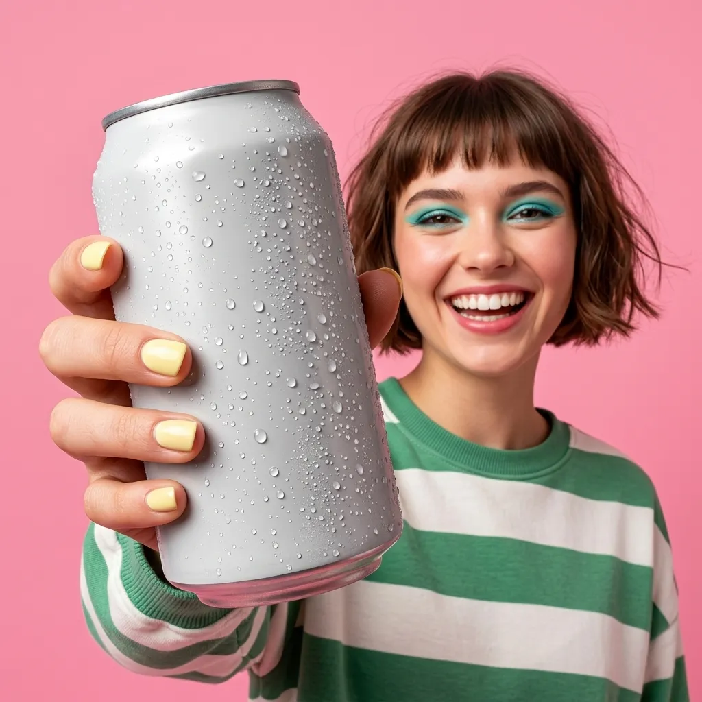 Soda Can – High-Energy Gen-Z Beverage Ad Visual