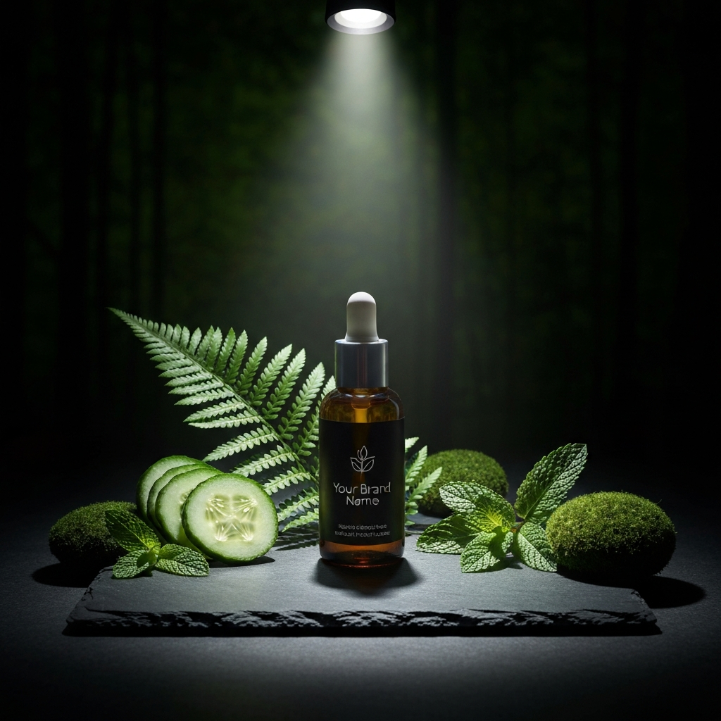 Face Serum – Dark Botanical Forest Moody Scene