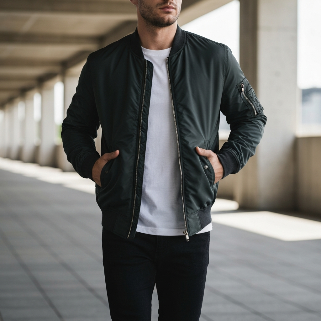 Men Bomber Jacket – Urban Motion Model Shoot