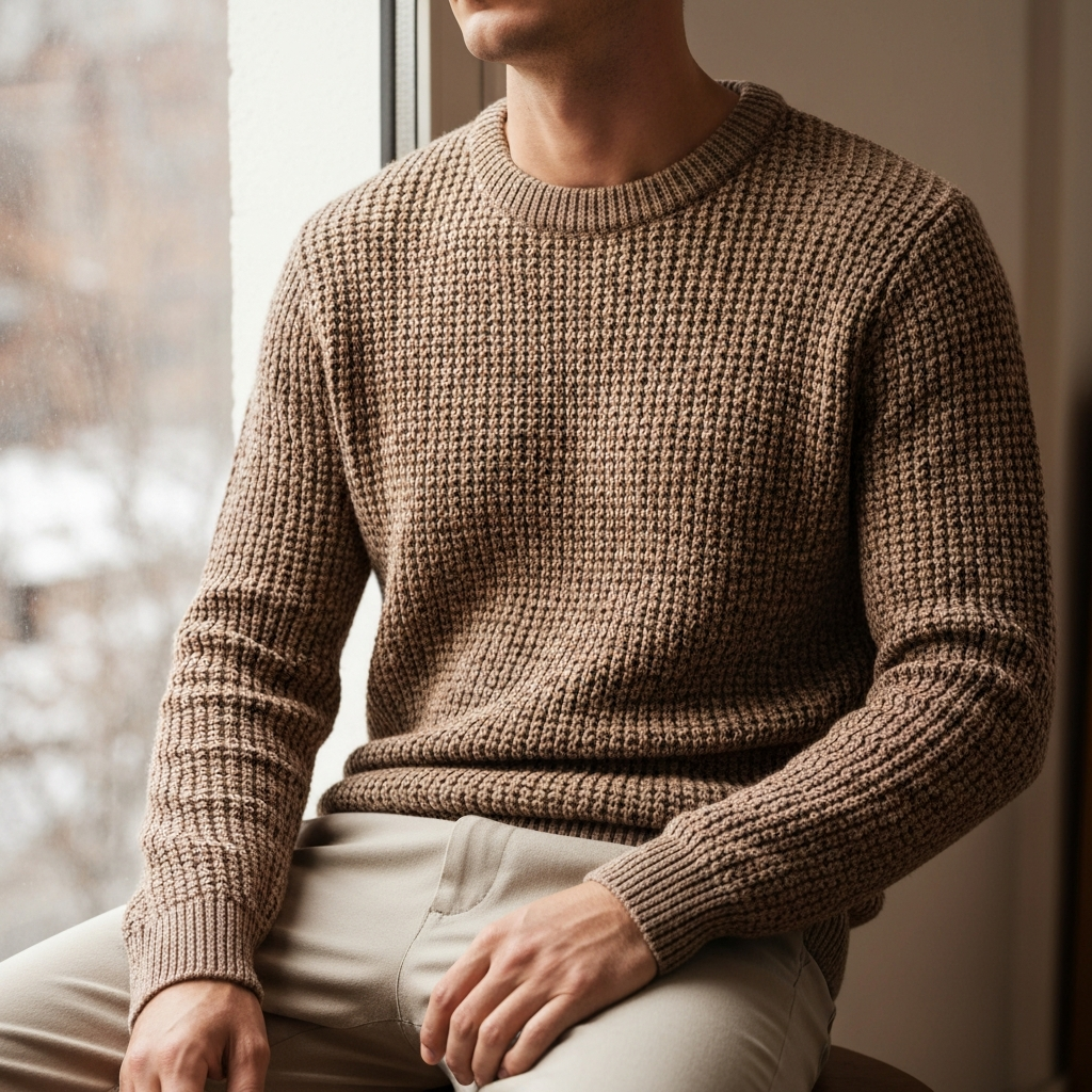 Men Knit Sweater – Cozy Lifestyle Model Shoot