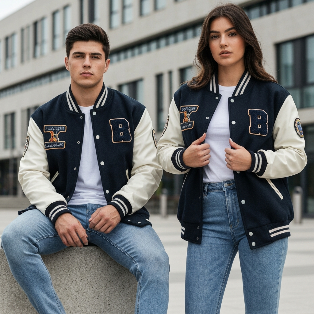 Varsity Jacket – Men & Women Campus Model Shoot