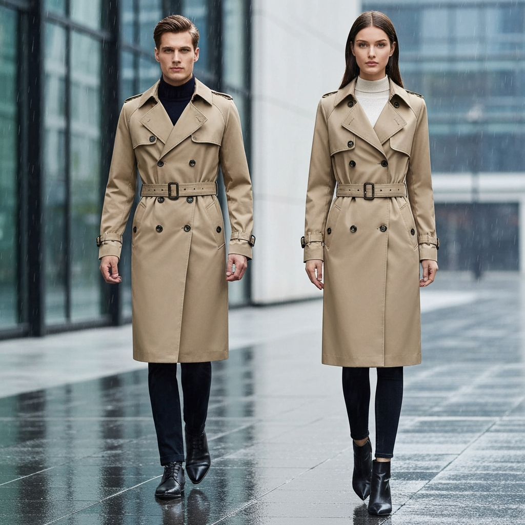 Trench Coat – Men & Women City Model Shoot