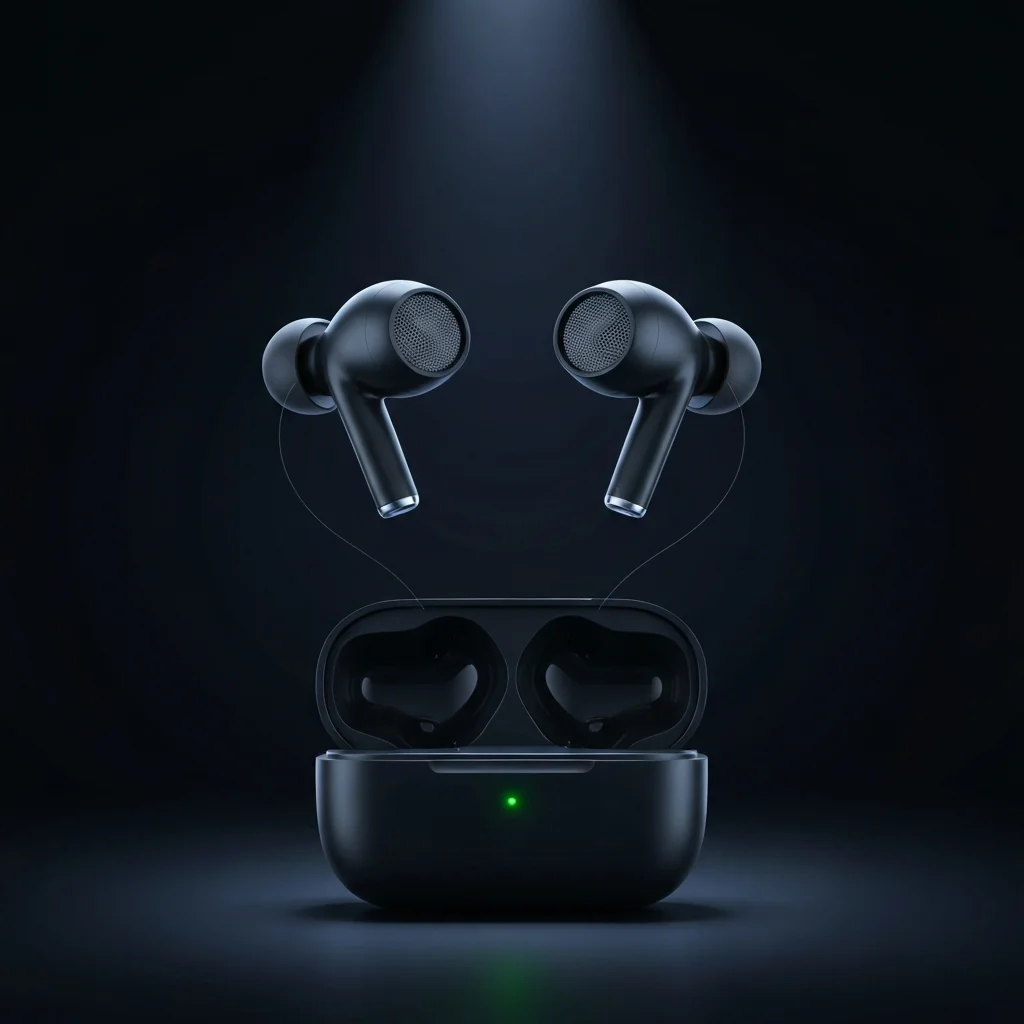 AI Generated preview for Wireless Earbuds – Zero Gravity Float Tech Scene - Lifestyle Product Scenes