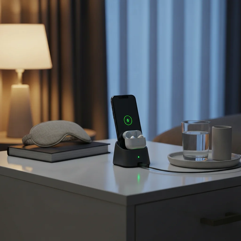 Wireless Charger – Bedside Night Routine Ad Scene