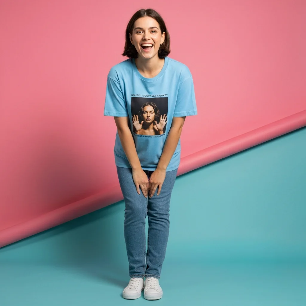 Graphic T-Shirt – Gen-Z Pop Studio Model Shoot