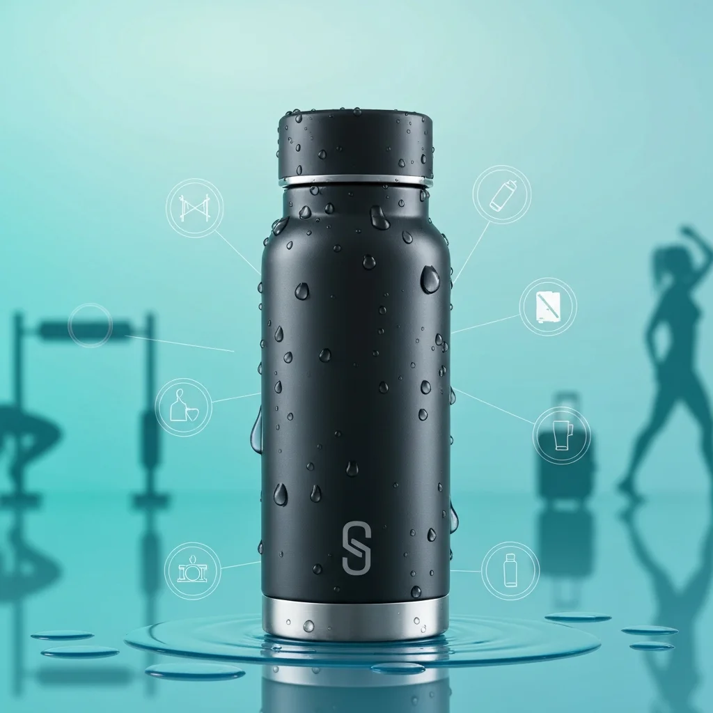 Insulated Water Bottle – Cool Aqua Product Hero
