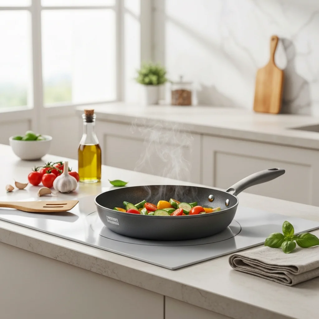 Non-Stick Cookware – Bright Kitchen Cooking Ad Scene
