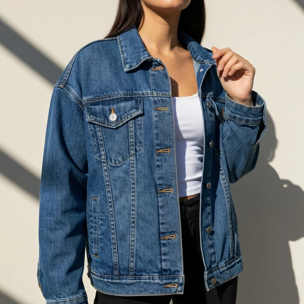 Women Denim Jacket – Urban Casual Model Shoot