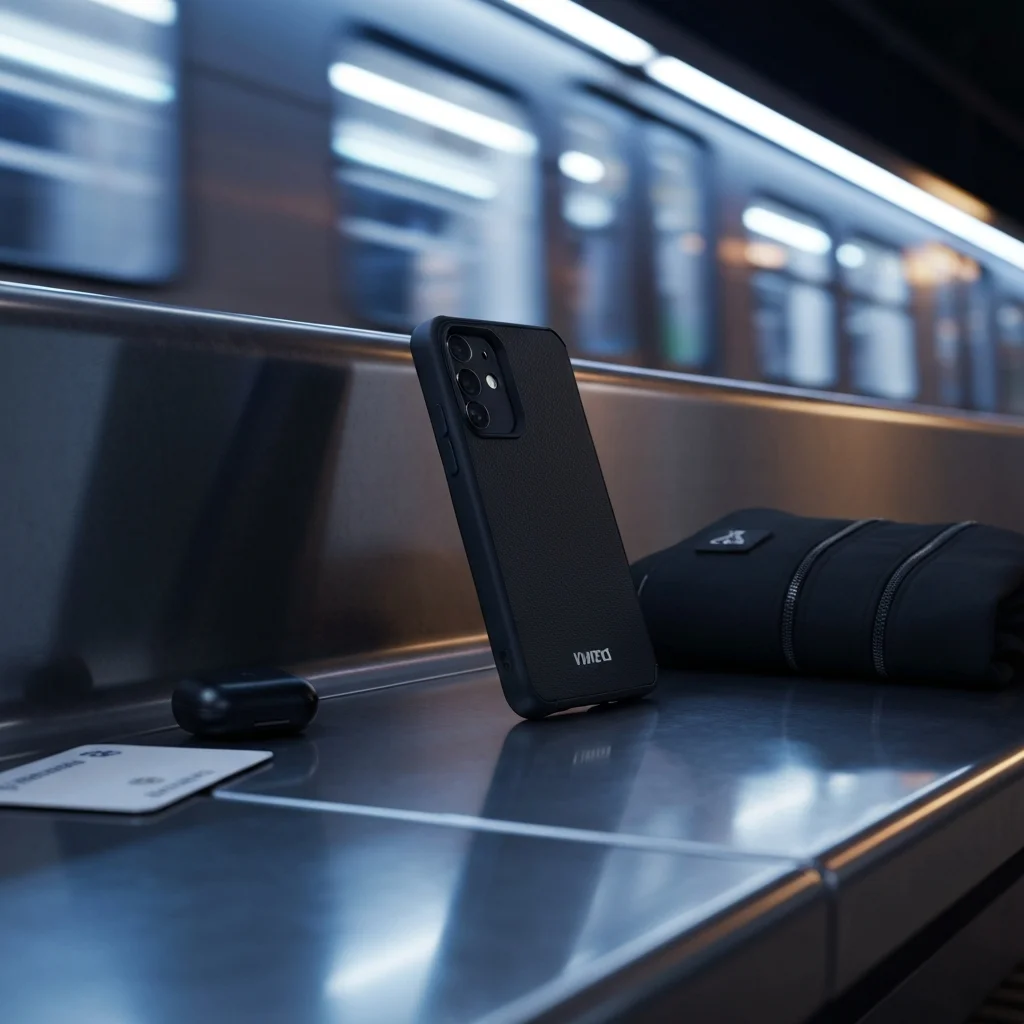 Smartphone Case – Neon Subway Commute Scene