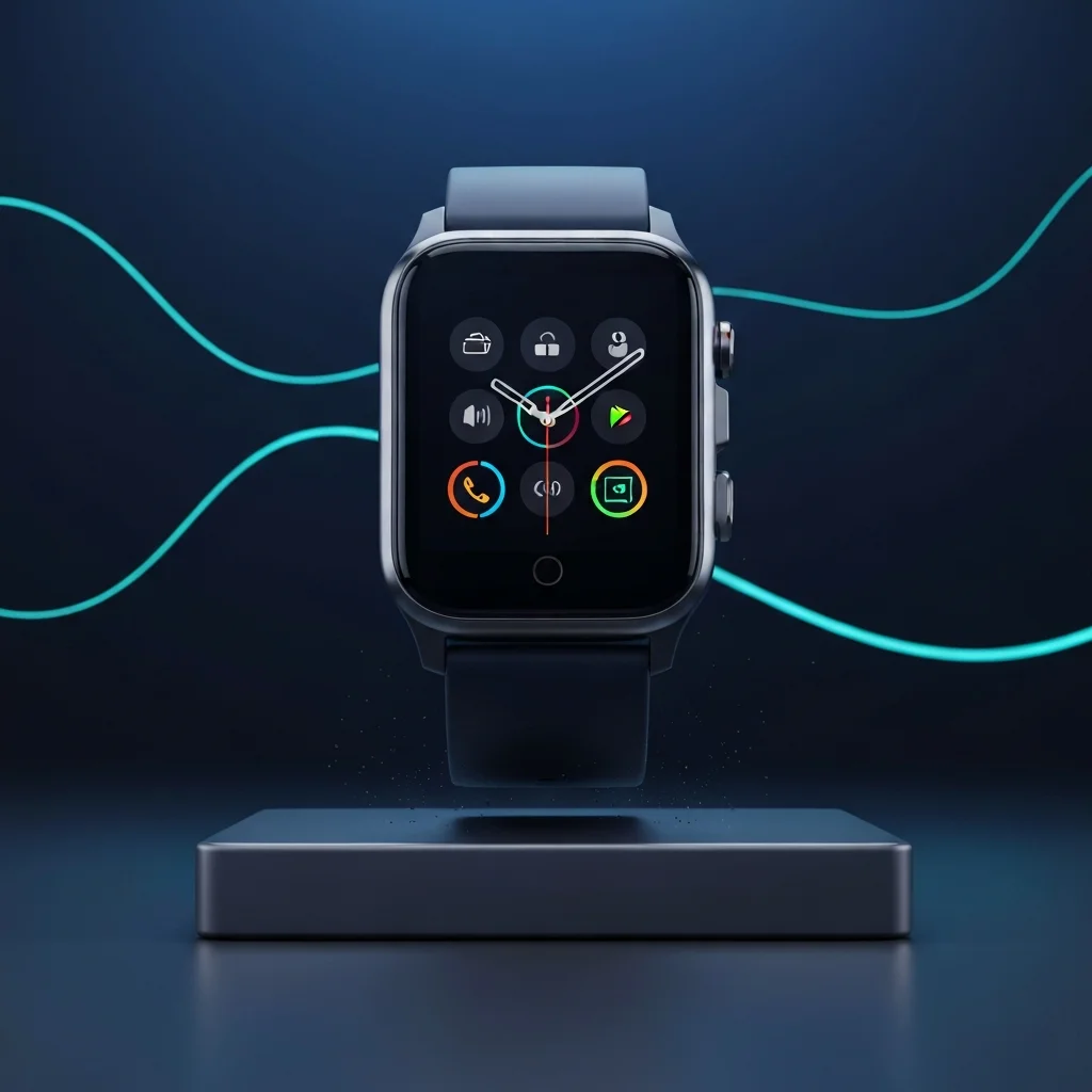 Smartwatch – Futuristic Graphite Product Hero Visual
