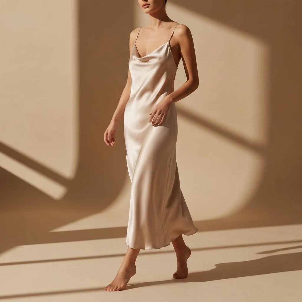 Women Satin Slip Dress – Luxury Model Shoot
