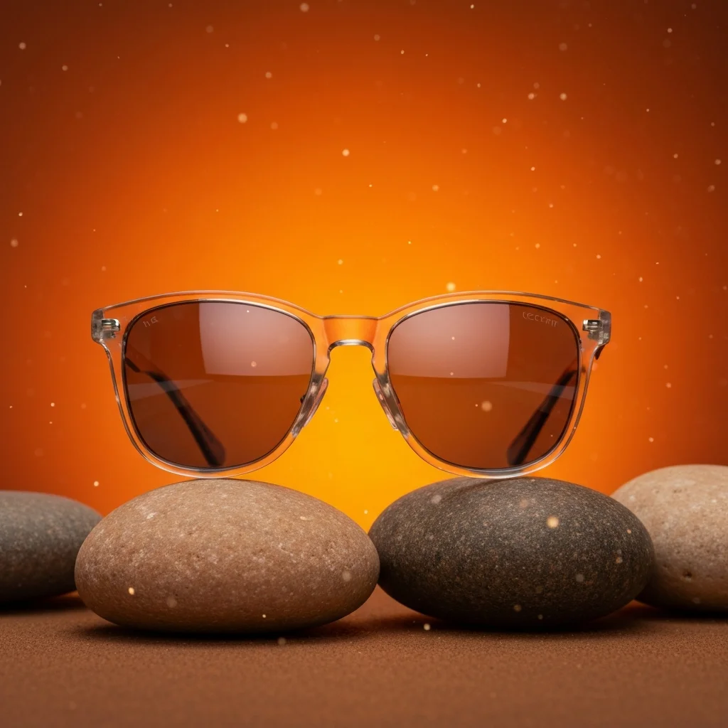 Luxury Sunglasses – Orange Editorial Ecommerce Ad