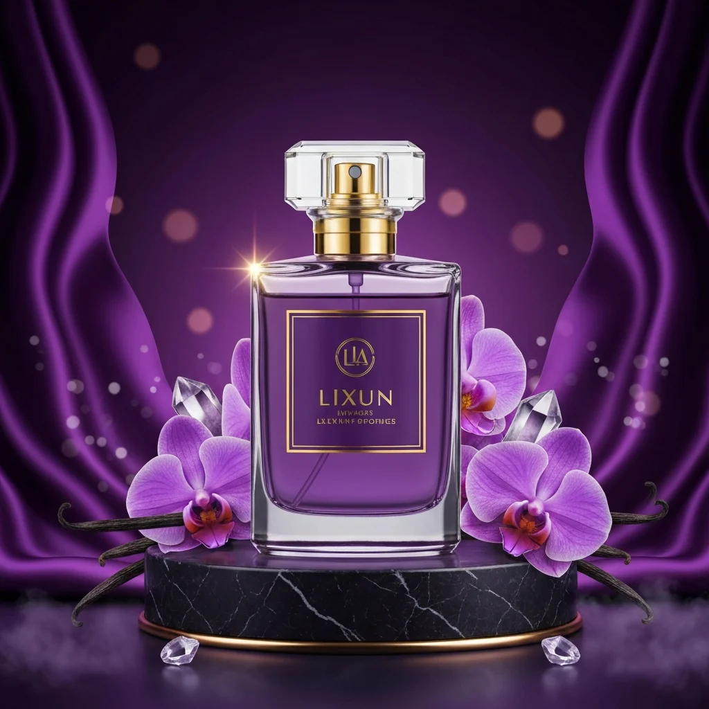AI Generated preview for Luxury Perfume – Violet Silk Product Hero Visual - Product Hero Visuals