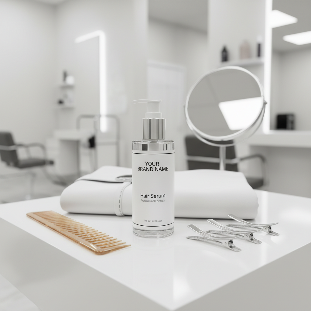 Hair Serum – Professional Salon Station Scene