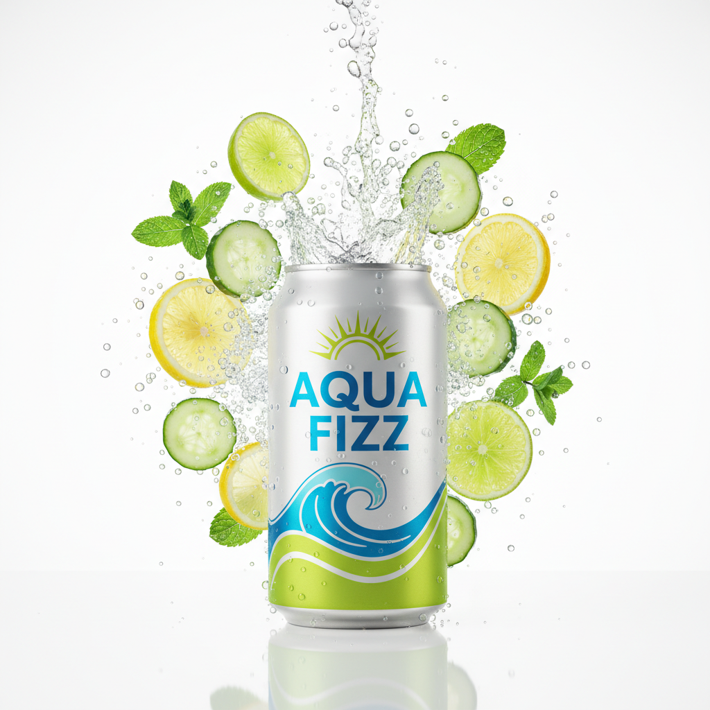 Sparkling Beverage – Ingredient Explosion Energy Scene