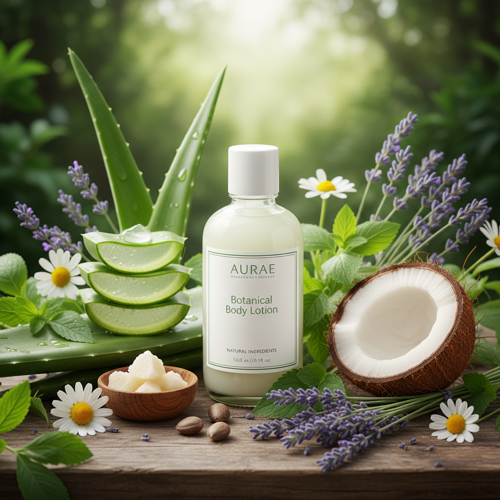 Body Lotion – Living Botanical Ingredients Garden Scene