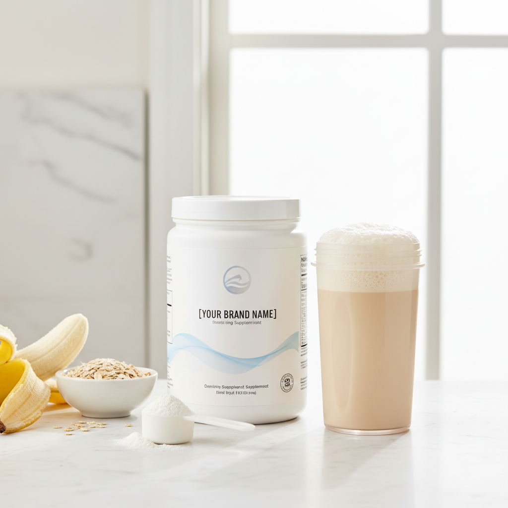Protein Supplement – Clean Kitchen Post-Workout Scene