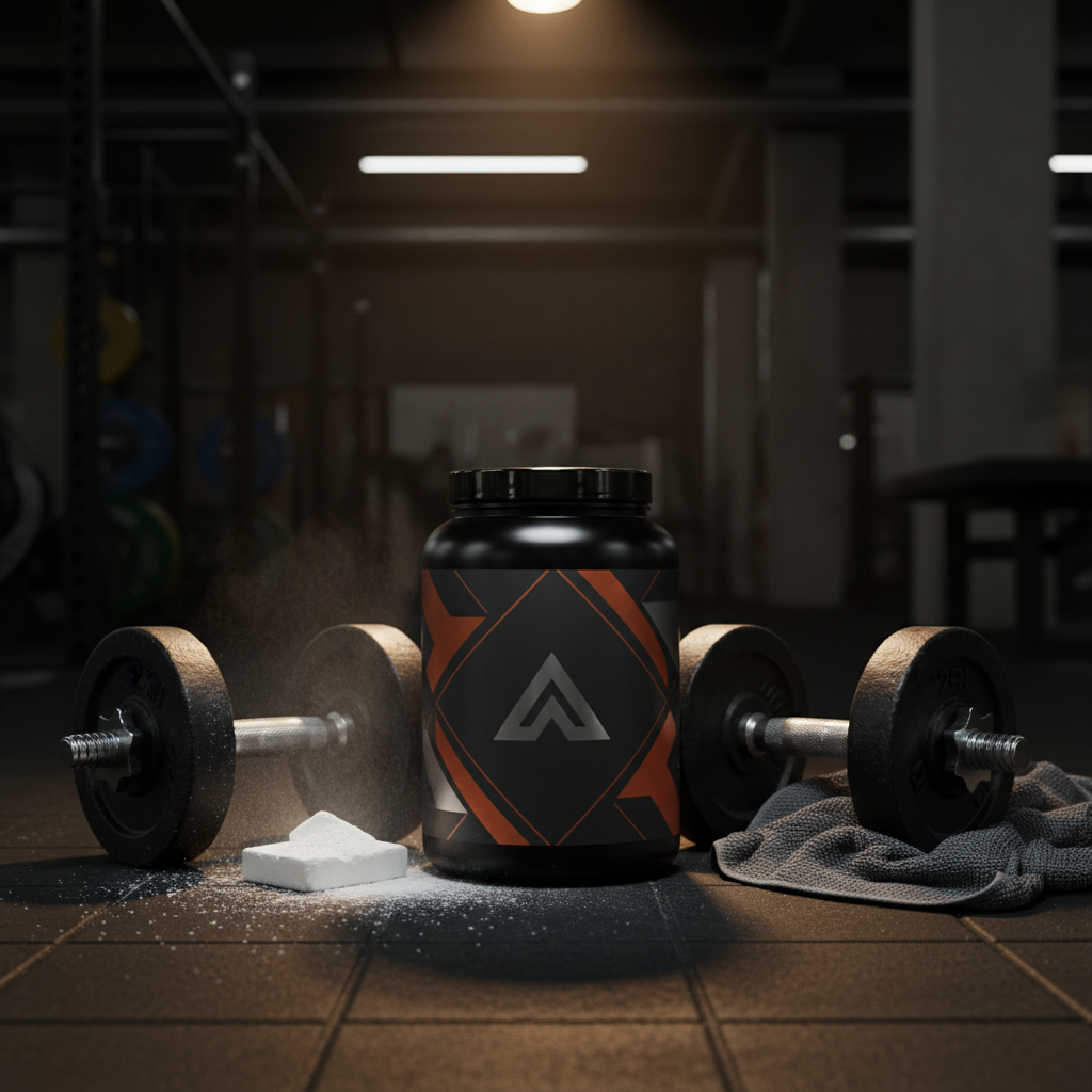 AI Generated preview for Dynamic Protein Power: High-Performance Gym Product Ad - Lifestyle Product Scenes