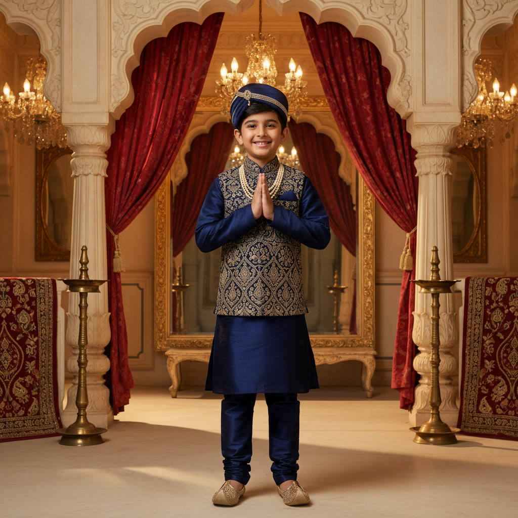 Luxury Kids Ethnic Wear: Royal Festive Kurta Campaign