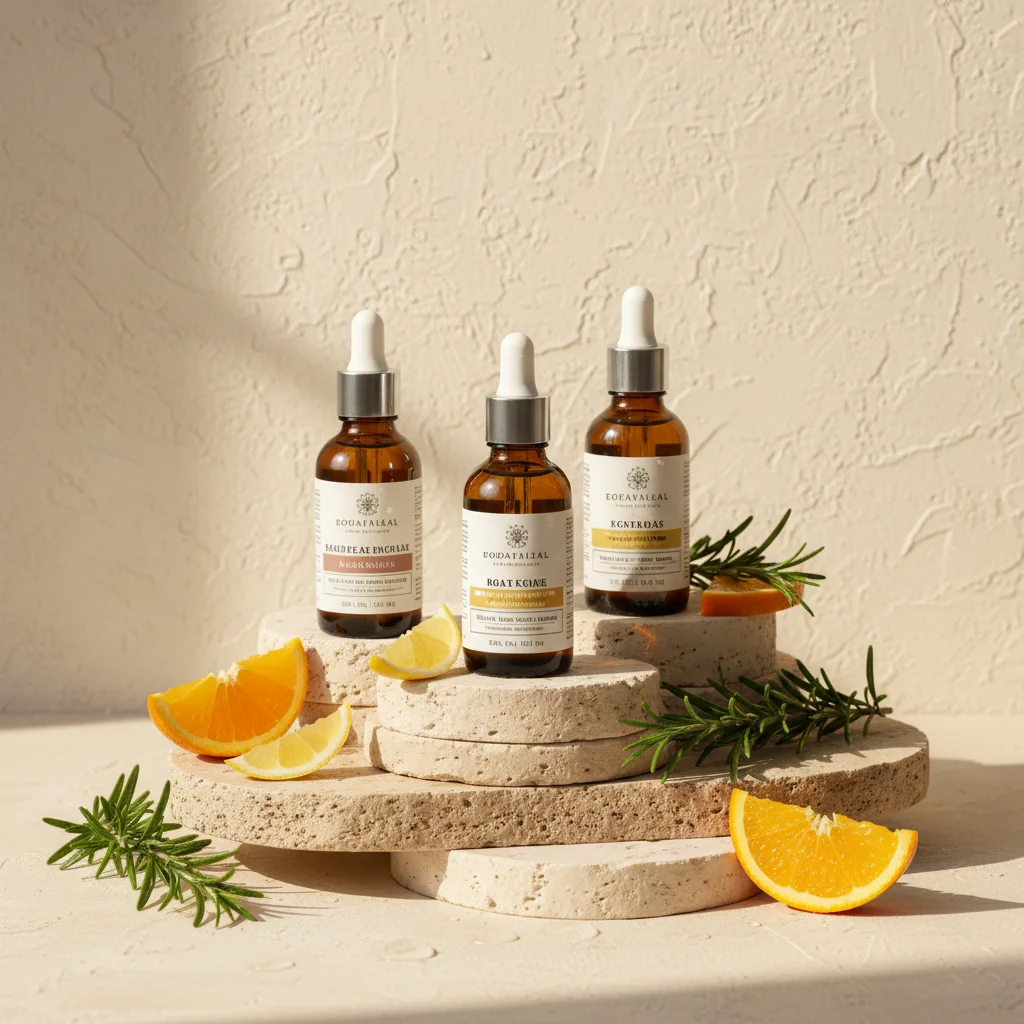 AI Generated preview for Elevated Botanical Skincare Product Photography - Lifestyle Product Scenes