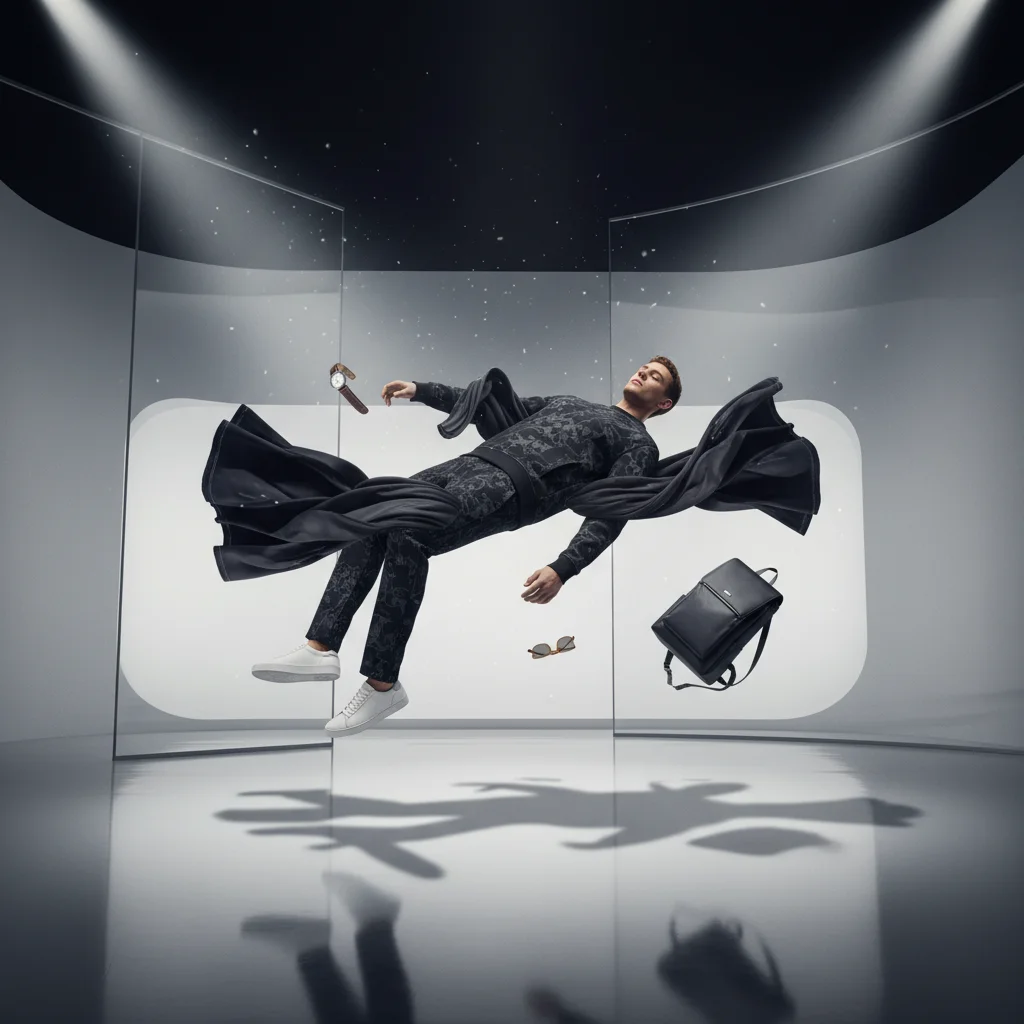Luxury Menswear: Anti-Gravity Editorial Fashion Campaign