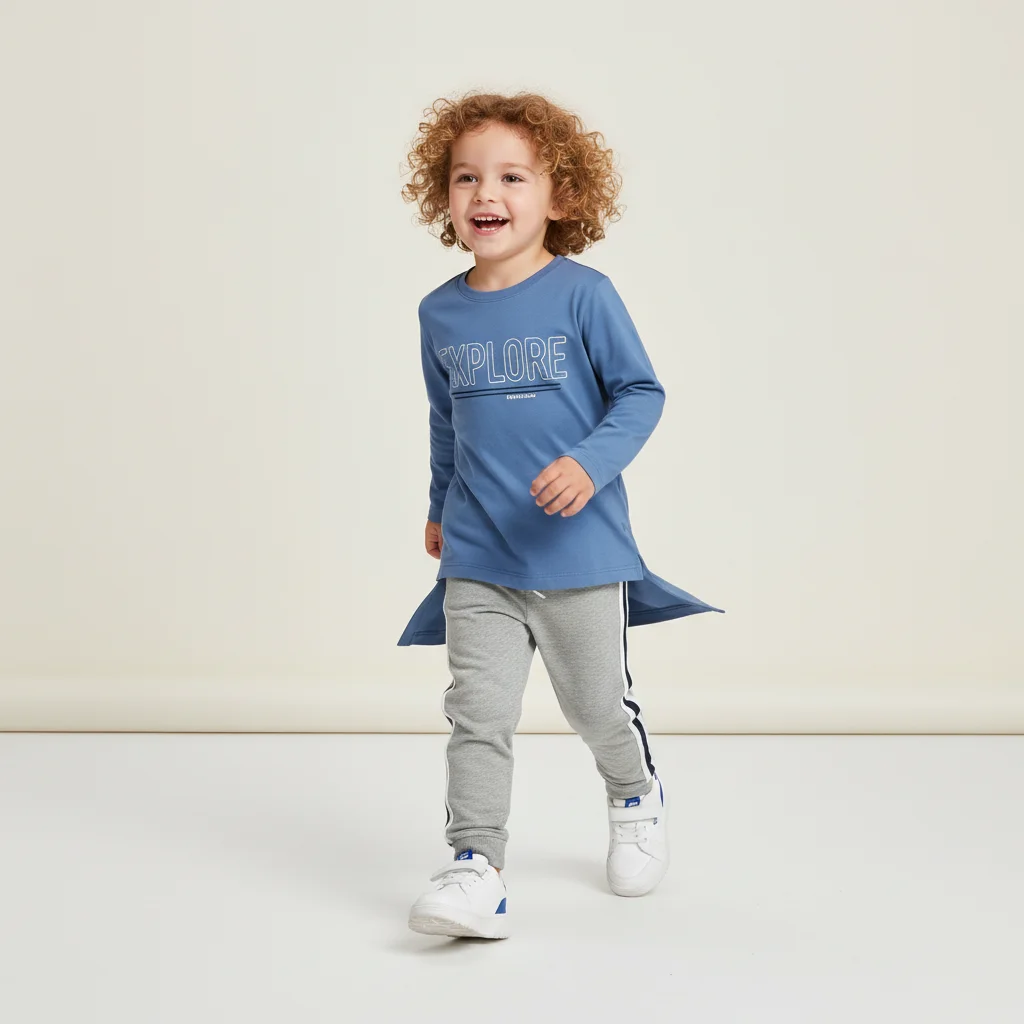 AI Generated preview for Premium Kidswear E-commerce: Dynamic Studio Walk Campaign - Model Product Shoots