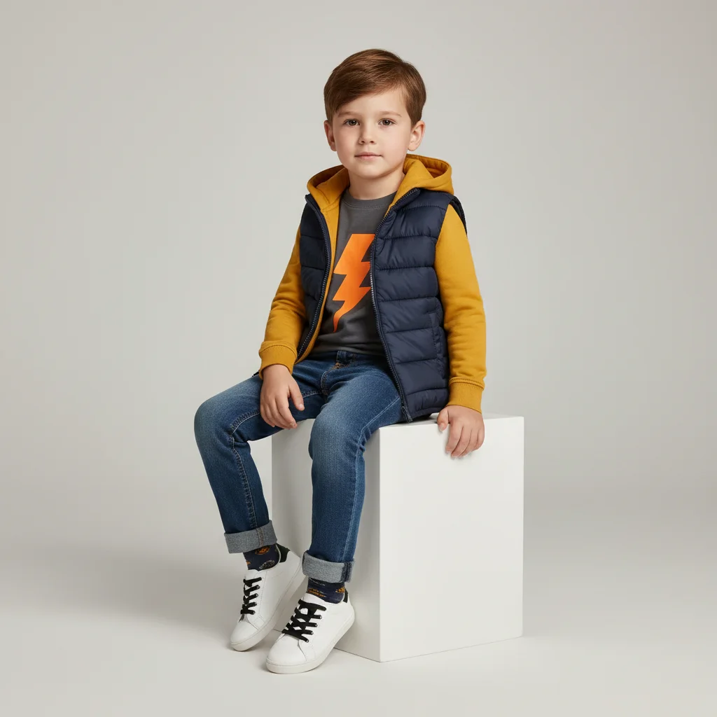 AI Generated preview for Premium Kidswear Editorial Studio Campaign - Model Product Shoots