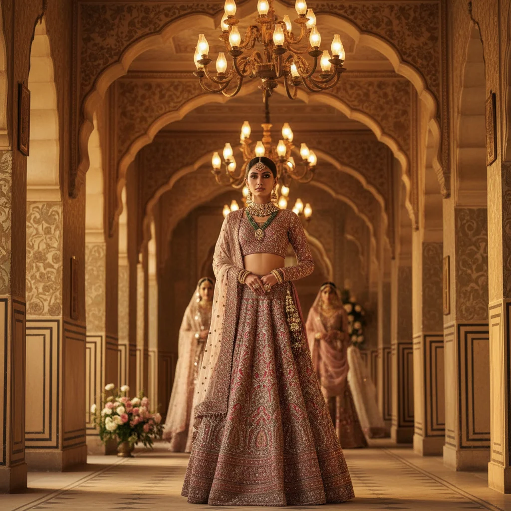 Luxury Indian Bridal Lehenga E-commerce Editorial
