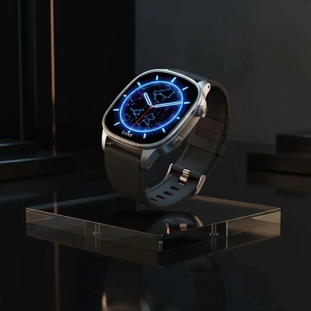 Luxury Smartwatch E-commerce Visuals: Dynamic Studio Showcase