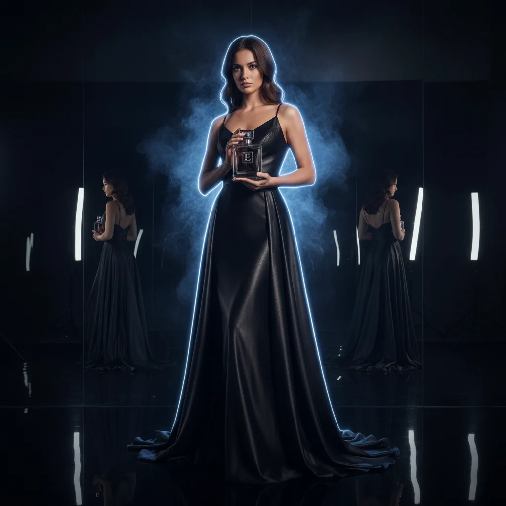 AI Generated preview for Élan Noire – Midnight Essence - Model Product Shoots