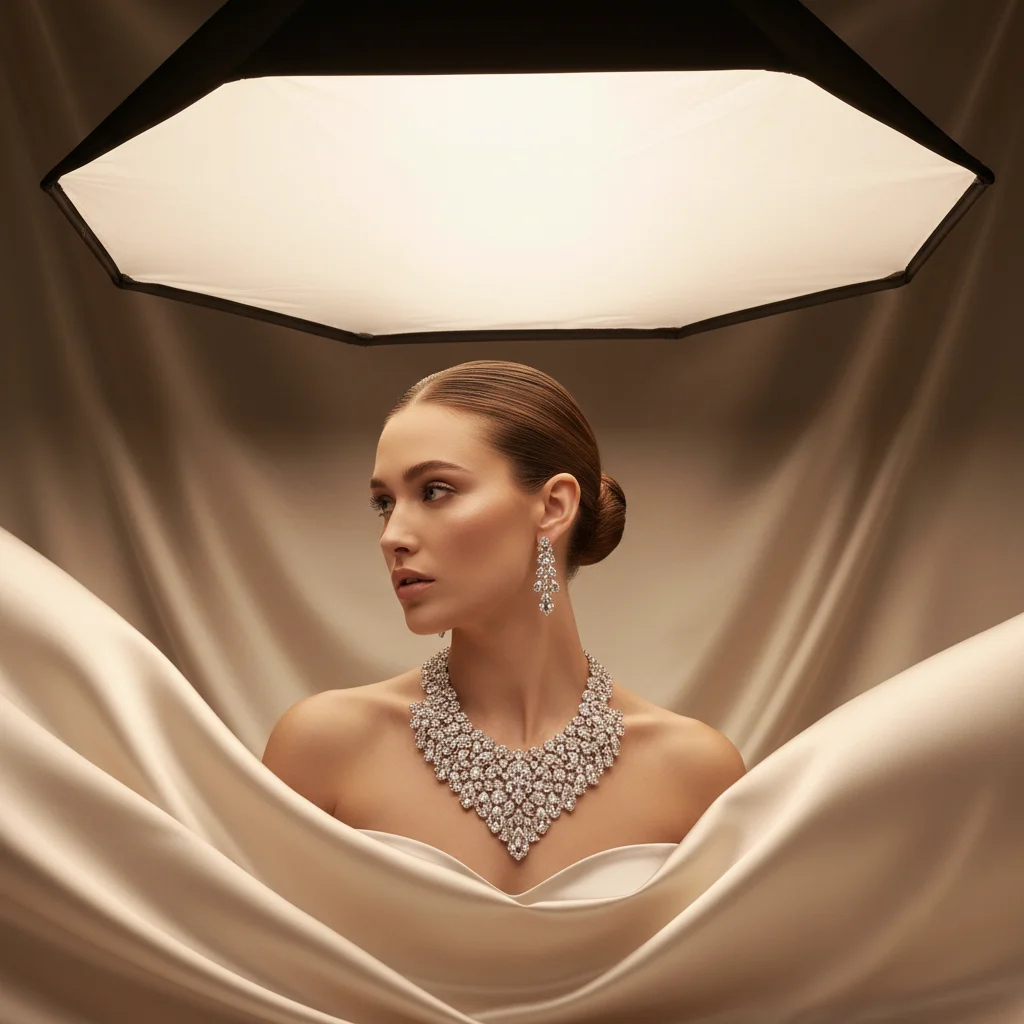 AI Generated preview for Exquisite Hyper-Realistic Luxury Diamond Jewelry Hero Visual for Premium Brand Campaigns - Product Hero Visuals