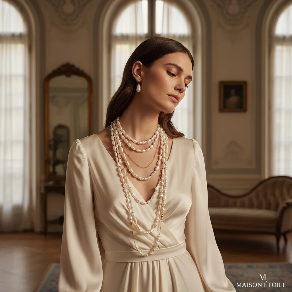 Exquisite Pearl Jewelry Hero: Parisian Elegance & Ultra-Realistic Detail
