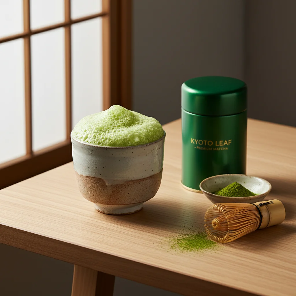 Premium Matcha Latte Hero Visual: Luxury Wellness Product Showcase